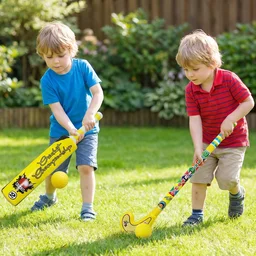 Kids Bat Ball Hockey Combo – Lightweight Plastic Sports Set | Dollamis