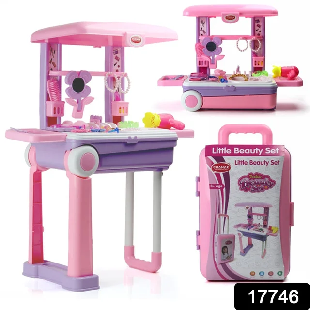 Kids Beauty Set Trolley – 25 Pcs Pretend Play | Aditi