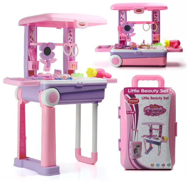Kids Beauty Set Trolley – 25 Pcs Pretend Play | Aditi