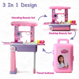 Kids Beauty Set Trolley – 25 Pcs Pretend Play | Aditi