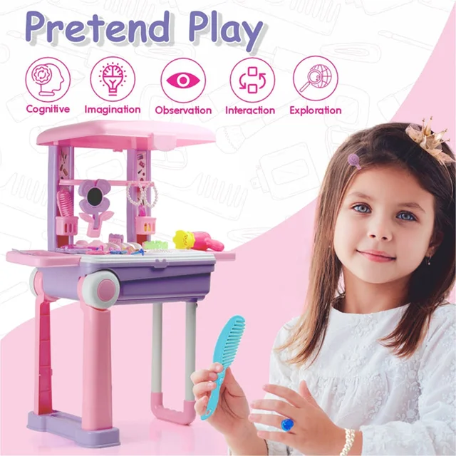 Kids Beauty Set Trolley – 25 Pcs Pretend Play | Aditi