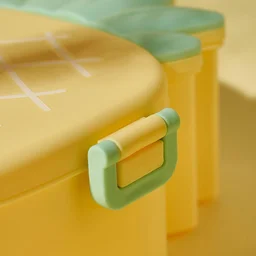 Kids Bento Lunch Box – Pineapple Design with Fork & Spoon | Lunchie Bunchie
