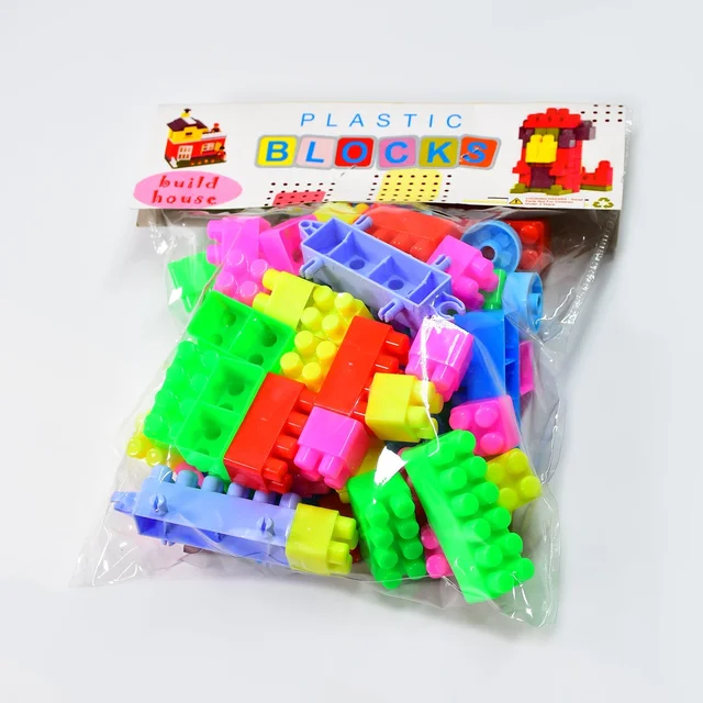 Kids' Block Set – 60 Pcs Multicolor Learning Bricks | Little Blocks