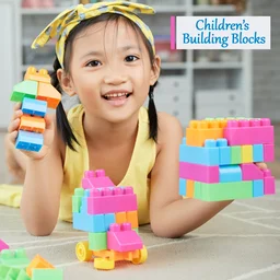Kids' Block Set – 60 Pcs Multicolor Learning Bricks | Little Blocks