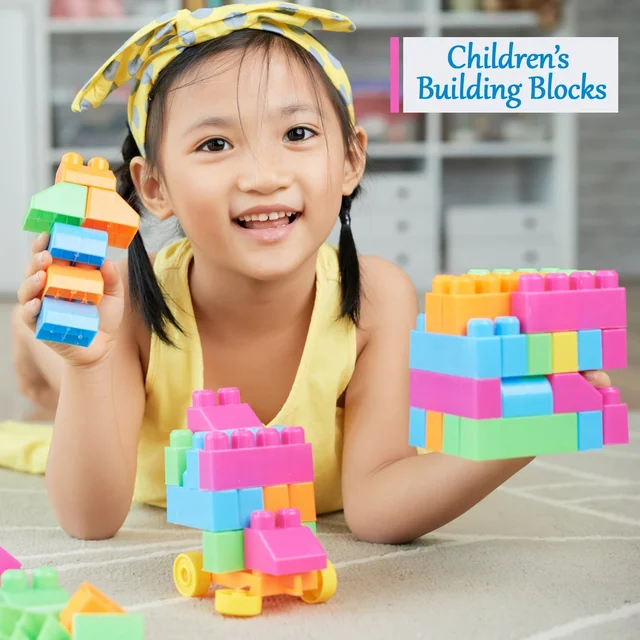 Kids' Block Set – 60 Pcs Multicolor Learning Bricks | Little Blocks