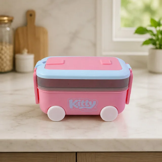 Kids Car Shape Lunch Box with Wheels – Fun and Leakproof Design