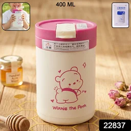 Kids Cartoon Glass Tumbler – Leakproof, Reusable & Portable 400ML