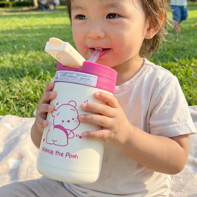Kids Cartoon Glass Tumbler – Leakproof, Reusable & Portable 400ML
