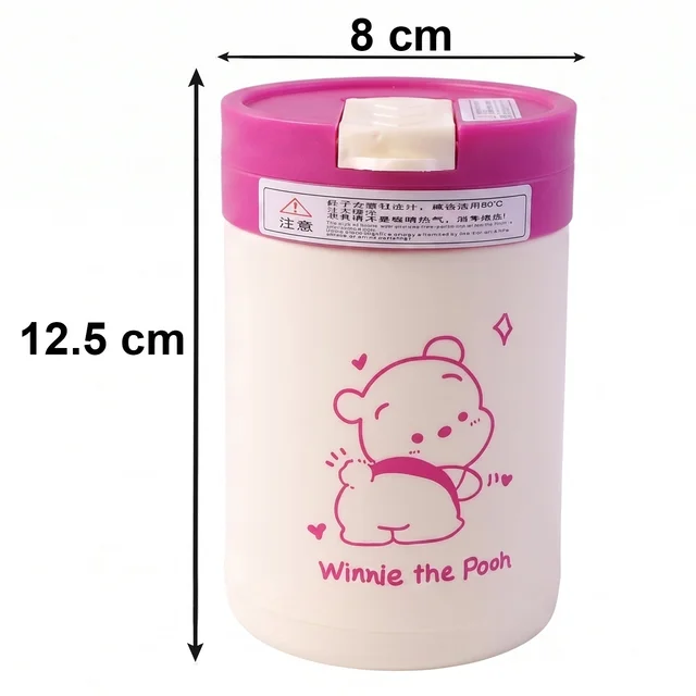 Kids Cartoon Glass Tumbler – Leakproof, Reusable & Portable 400ML