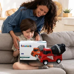 Kids Cement Mixer Toy Truck – Friction Powered Fun for Toddlers