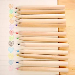 Kids Colouring Pencils Set – 12 Mini Shades with Sharpener | TinyTrendy