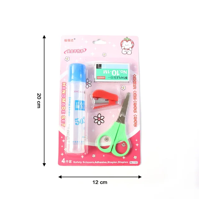Kids Crafting and Stationery Set – Safe 4-Piece Creative Kit