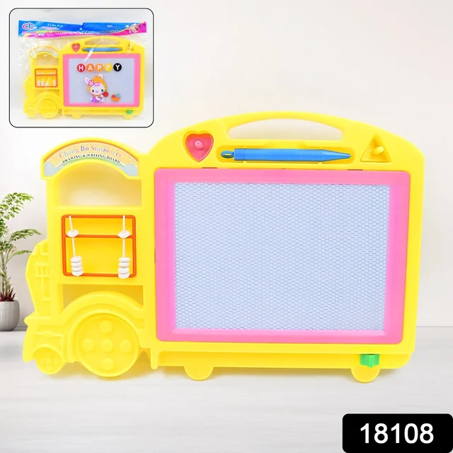 Kids Drawing Board – Bus Shape Erasable Slate | Inventive Play