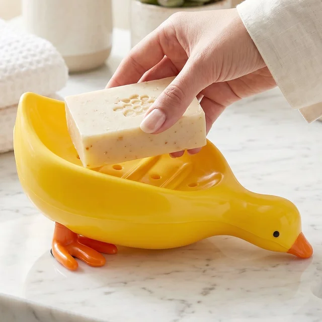 Kids Duck-Shaped Soap Holder – Fun & Waterproof Bathroom Accessory