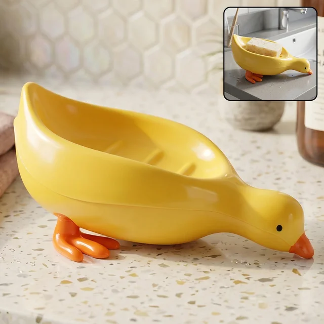Kids Duck-Shaped Soap Holder – Fun & Waterproof Bathroom Accessory