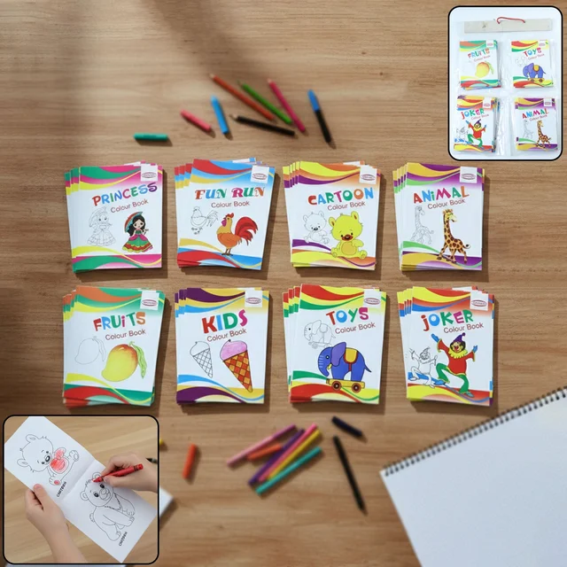 Kids Educational Colouring Book Set – 40-Piece Multi-Theme Fun