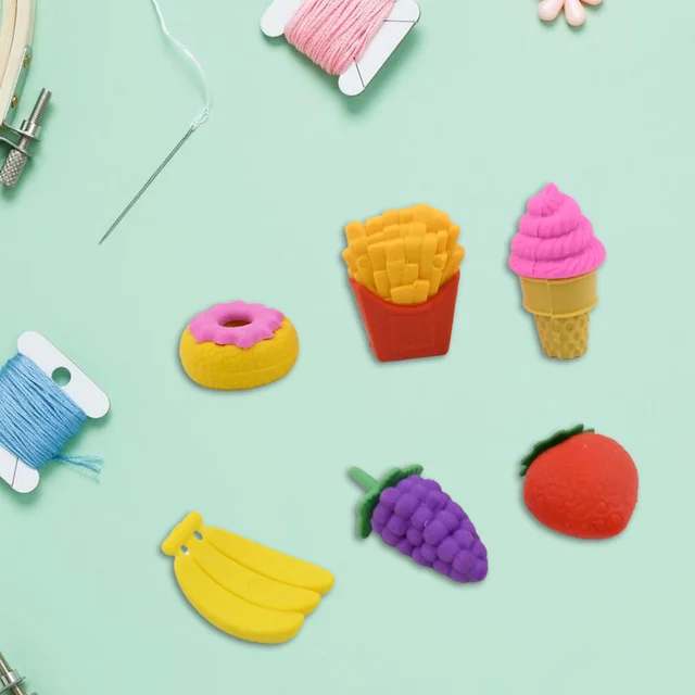 Kids Eraser Set – Fun 3D Food Novelty Erasers | Craftily