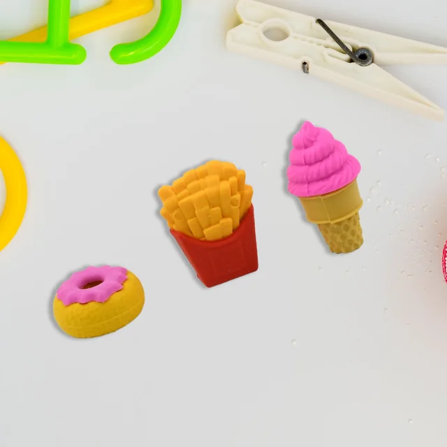 Kids Eraser Set – Fun 3D Food Novelty Erasers | Craftily