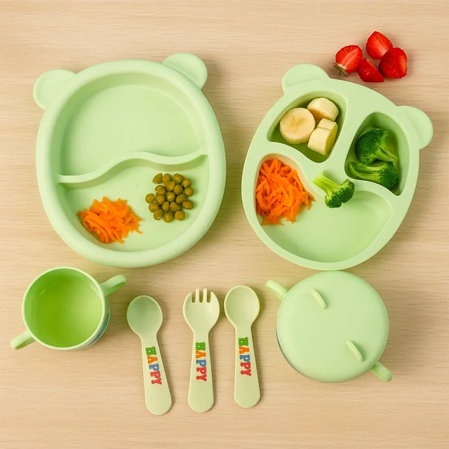 Kids Feeding Dinner Set – 8-Piece BPA-Free Toddler Meal Kit
