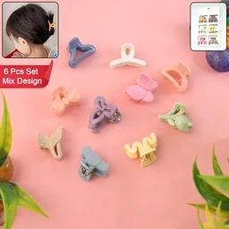 Kids Hair Clips – Multicolour Butterfly Mini Claw Set (6-Pcs) | Calm & Curl