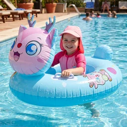 Kids Inflatable Cartoon Animal Swim Ring – Safe Water Support