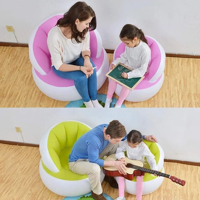 Kids Inflatable Sofa Chair – With Foot Pump & Backrest | Play & Move