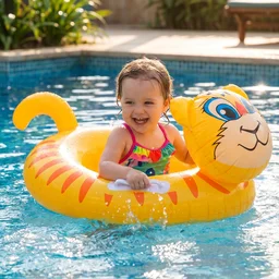 Kids Inflatable Tiger Swim Ring – Safe Water Play Float for Kids