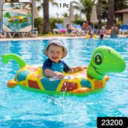 Kids Inflatable Turtle Swim Ring – Safe & Durable Pool Float