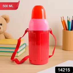 Kids Insulated Water Bottle – 500ml Leakproof with Strap