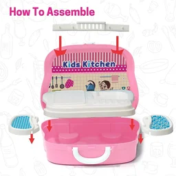 Kids Kitchen Play Set – 23-Piece Portable Pretend Play | Aditi