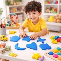 Kids Learning Shape Puzzle Toy – 6 Piece Educational Blocks for Toddlers