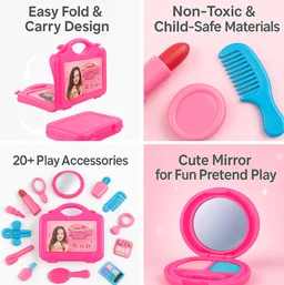 Kids Makeup Set – Foldable Suitcase Pretend Play | Aditi Toys