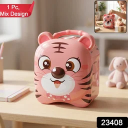 Kids Money Bank – Durable Metal Piggy Bank with Lock & Key