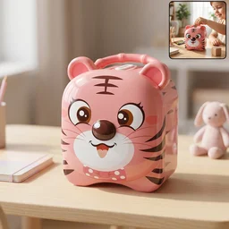 Kids Money Bank – Durable Metal Piggy Bank with Lock & Key