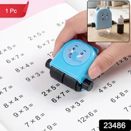 Kids Multiplication Practice Math Roller Stamp with Refillable Ink Bottle (1 Pc)