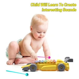 Kids Musical Car Xylophone – 8-Key Plastic Instrument | Aditi