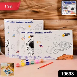 Kids Painting and Coloring Kit – Cosmic Space Theme for Creative Fun