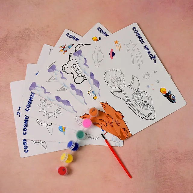 Kids Painting and Coloring Kit – Cosmic Space Theme for Creative Fun