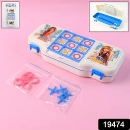Kids Pencil Box with Built-in Tic Tac Toe Game – Fun & Durable