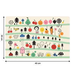Kids Placemat Set – Colorful Cartoon Designs, Easy Clean