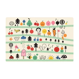 Kids Placemat Set – Colorful Cartoon Designs, Easy Clean
