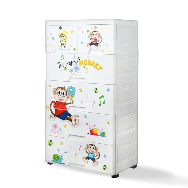 Kids Plastic Chest of 6 Drawers – Multi-Purpose Storage Organizer | Packory