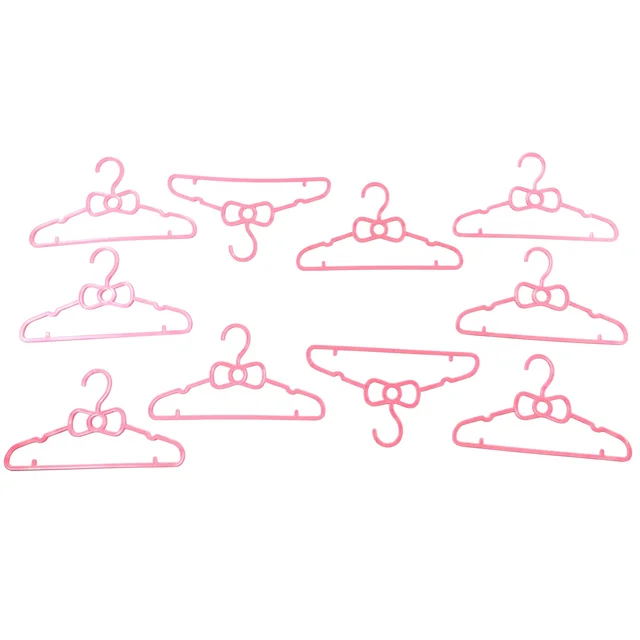 Kids Plastic Clothes Hangers Set, Cute Baby Wardrobe Hangers (10 Pcs Set)