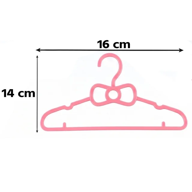 Kids Plastic Clothes Hangers Set, Cute Baby Wardrobe Hangers (10 Pcs Set)