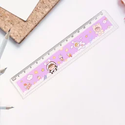 Kids Plastic Ruler – Durable Cartoon Design with Clear Markings