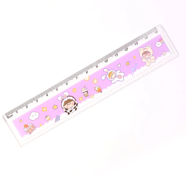 Kids Plastic Ruler – Durable Cartoon Design with Clear Markings