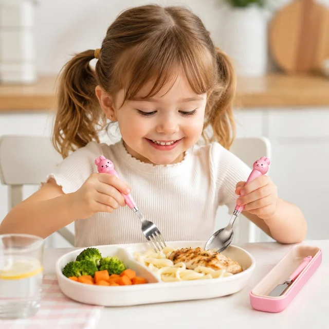 Kids Stainless Steel Cutlery Set – Safe, Durable & Portable