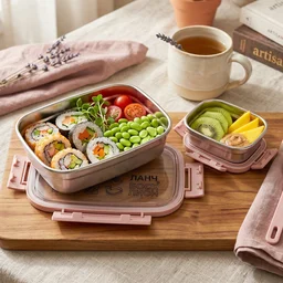 Kids Stainless Steel Lunch Box Set – Leak-Proof & Durable