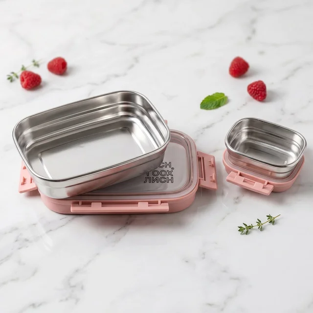 Kids Stainless Steel Lunch Box Set – Leak-Proof & Durable