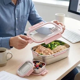 Kids Stainless Steel Lunch Box Set – Leak-Proof & Durable